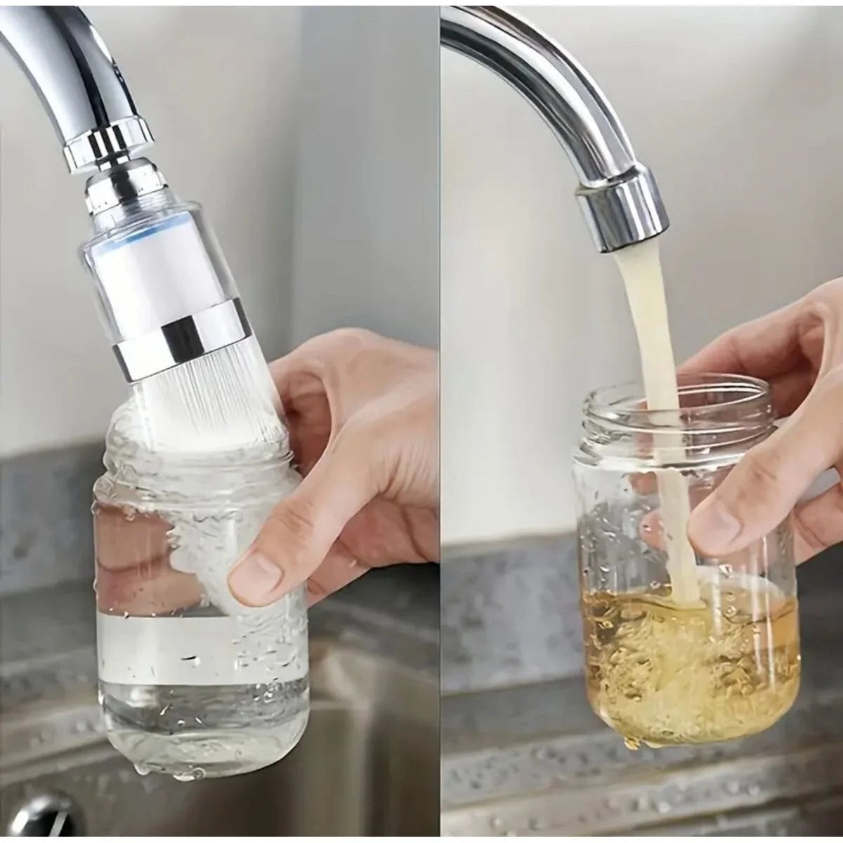 AquaNesth™ Filtreli 360° Döner Musluk Başlığı