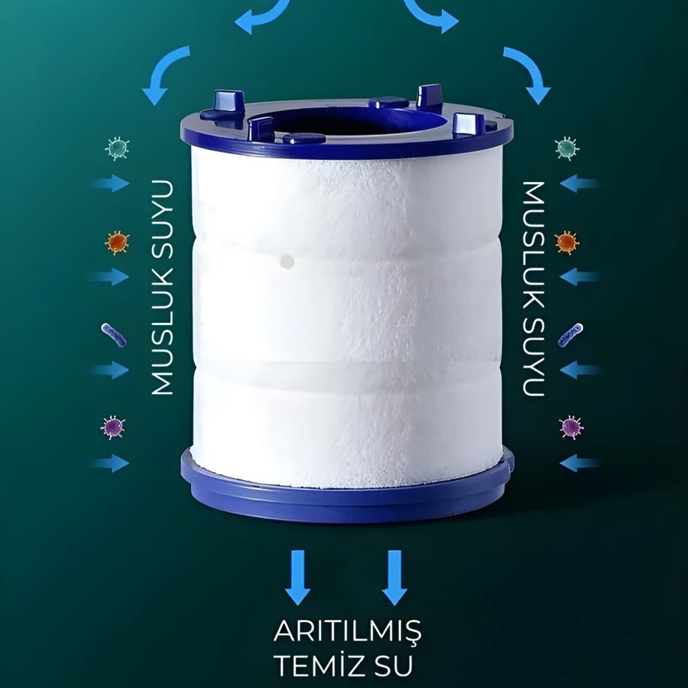 AquaNesth™ Filtreli 360° Döner Musluk Başlığı
